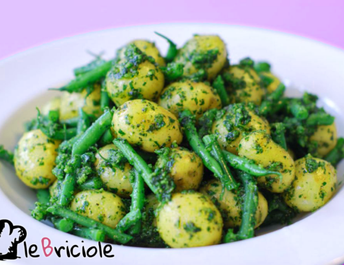 Insalata di patate e fagiolini al pesto